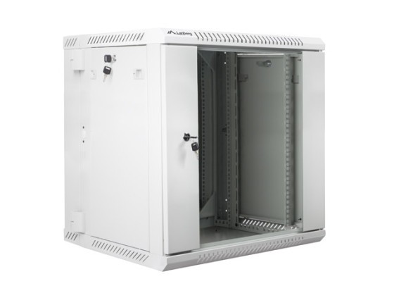 RACKOVÁ SKRIŇA 19" DVOJDIELNA NÁSTENNÁ 12U/600X600 (FLAT PACK) SIVÁ LANBERG
