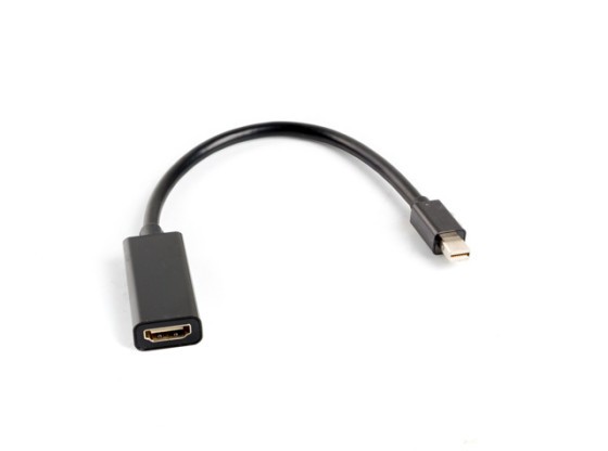 DISPLAYPORT MINI(M) 1.2->HDMI(F) ADAPTÉR 20CM ČIERNY LANBERG