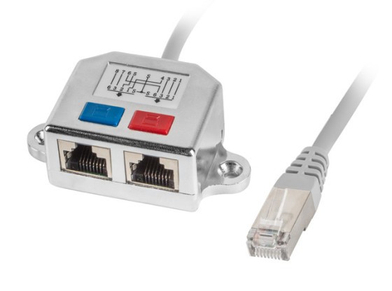 RJ45->2X RJ45 LAN SPLITTER ADAPTÉR FTP KÁBEL 15CM LANBERG