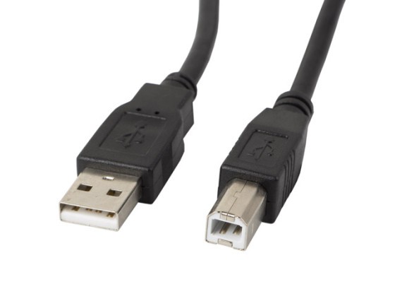 USB-A(M)-&gt;USB-B(M) 2.0 KÁBEL 3M ČIERNY FERITOVÝ LANBERG