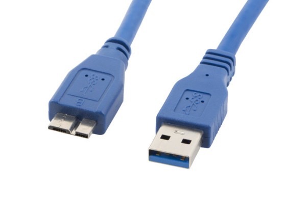 USB MICRO(M)-&gt;USB-A(M) 3.0 KÁBEL 0,5 M MODRÝ LANBERG