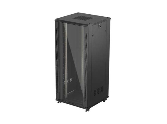 INŠTALAČNÁ SKRIŇA 19" 37U 800X800 ČIERNE SKLENENÉ DVERE LANBERG (PLOCHÉ BALENIE)