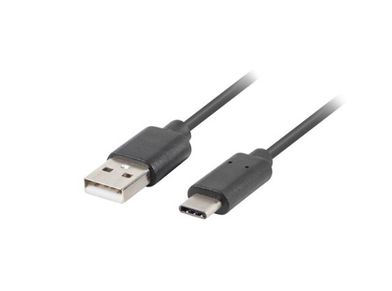 USB-C(M)-&gt;USB-A(M) 2.0 KÁBEL 0,5 M ČIERNY LANBERG