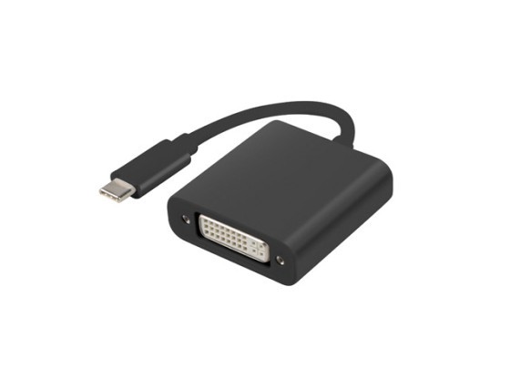 USB-C(M) 3.1-&gt;DVI-I(F)(24+5) ADAPTÉR 15CM DUAL LINK (DISPLAYPORT ALT MODE) BLACK LANBERG