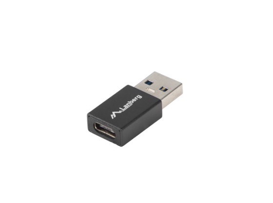 ADAPTÉR USB-C(F) 3.1-&gt;USB-A(M) ČIERNY LANBERG