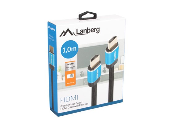 HDMI M/M V2.0 KÁBEL 1M CU BLACK BOX PREMIUM CERTIFIKÁT LANBERG