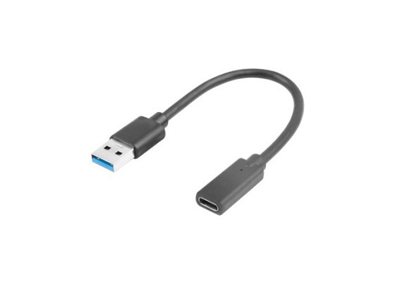 ADAPTÉR USB-C(F) 3.1-&gt;USB-A(M) 15CM ČIERNY LANBERG