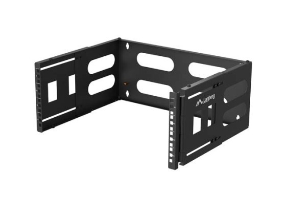 SKLOPNÝ DRŽIAK NA STENU 19" 4U 497X400/240 ČIERNY LANBERG