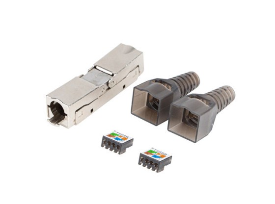 2X RJ45 CAT6A FTP ZÁSTRČKA 8P8C BEZNÁSTROJOVÝ ADAPTÉR LANBERG