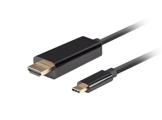 USB-C(M)-&gt;HDMI(M) KÁBEL 0,5M 4K 60HZ ČIERNY LANBERG