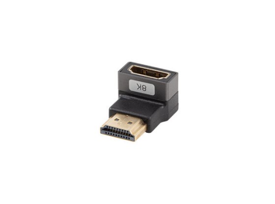 HDMI(M)->HDMI(F) ADAPTÉR 8K POD UHLOM NADOL HLINÍK STRIEBORNÝ LANBERG