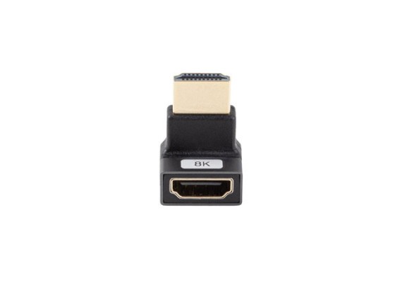 HDMI(M)->HDMI(F) ADAPTÉR 8K POD UHLOM HORE HLINÍK STRIEBORNÝ LANBERG