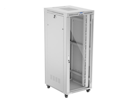 INŠTALAČNÝ STOJAN 19" 42U 800X1000 SIVÉ SKLENENÉ DVERE LCD LANBERG (FLAT PACK) V2