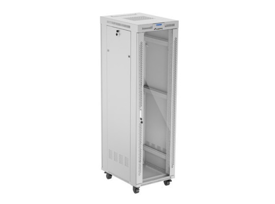 INŠTALAČNÝ STOJAN 19" 42U 600X800 SIVÉ SKLENENÉ DVERE LCD LANBERG (FLAT PACK) V2