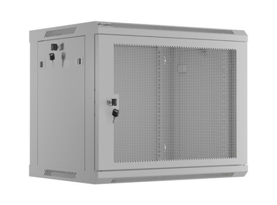 INŠTALAČNÝ STOJAN 19" 9U 600X450 SIVÉ PERFOROVANÉ DVERE LANBERG (PLOCHÉ BALENIE)