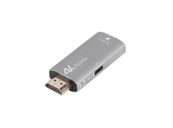 ADAPTÉR HDMI(M)->DISPLAYPORT(F) 4K SILVER LANBERG
