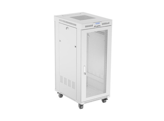 INŠTALAČNÁ SKRIŇA 19" 27U 600X800 ŠEDÁ S PERFOROVANÝMI DVERAMI LANBERG (PLOCHÉ BALENIE)