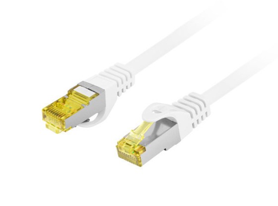 PATCHCORD CAT.6A S/FTP LSZH CU 1.5M WHITE FLUKE PASS LANBERG