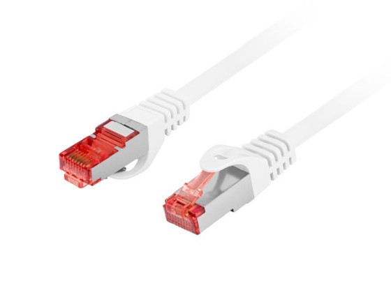 PATCHCORD CAT.6 S/FTP LSZH CU 3M WHITE FLUKE PASS LANBERG