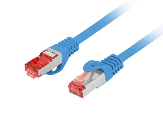 PATCHCORD CAT.6 S/FTP LSZH CU 1M MODRÝ FLUKE PREŠIEL LANBERG