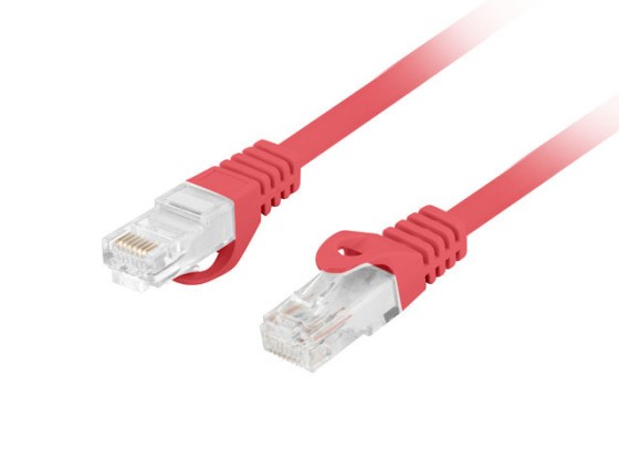 PATCHCORD CAT.6 UTP LSZH CU 3M ČERVENÁ FLUKE PREŠIEL LANBERG