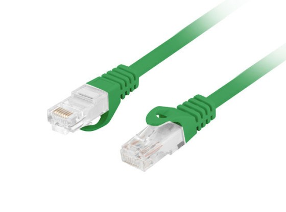 PATCHCORD CAT.6 UTP LSZH CU 1M GREEN FLUKE PASS LANBERG