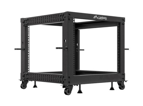 OTVORENÝ RACK 19" 9U 600X600-1100 NASTAVITEĽNÝ ČIERNY LANBERG