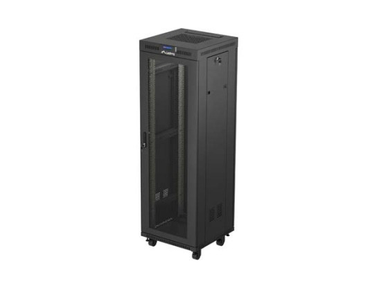 INŠTALAČNÁ SKRIŇA 19" 37U 600X600 ČIERNY LCD PERFOROVANÉ DVERE LANBERG (PLOCHÉ BALENIE)