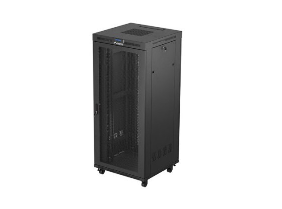 INŠTALAČNÁ SKRIŇA 19" 37U 800X800 ČIERNY LCD PERFOROVANÉ DVERE LANBERG (PLOCHÉ BALENIE)