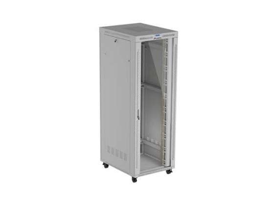 RACKOVÁ INŠTALAČNÁ SKRIŇA 19" 47U 800X1000 SIVÉ SKLENENÉ DVERE LCD LANBERG (FLAT PACK) V2