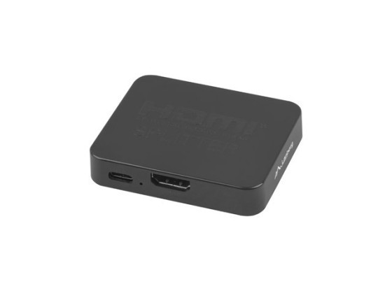 LANBERG HDMI->2X HDMI 4K VIDEO SPLITTER + USB-C PORT ČIERNY