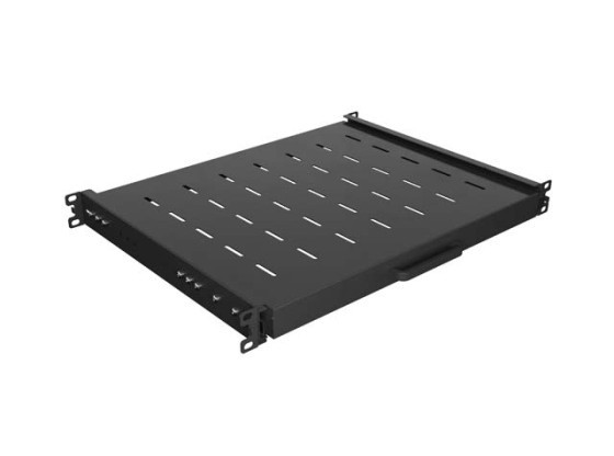 VÝSUVNÁ POLICA PRE 19" RACK 350MM ČIERNA LANBERG (1U/445X350MM NOSNOSŤ DO 35KG, 4-BODOVÁ MONTÁŽ)