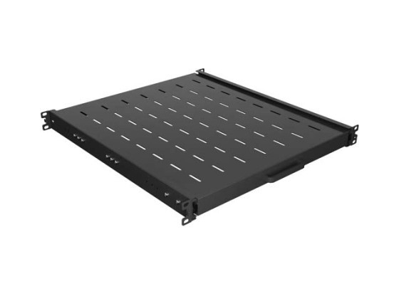VÝSUVNÁ POLICA PRE 19" RACK 500MM ČIERNA LANBERG (1U/445X500MM NOSNOSŤ DO 35KG, 4-BODOVÁ MONTÁŽ