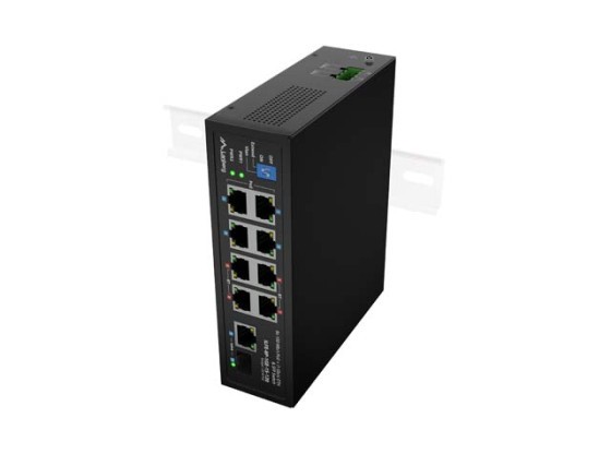 PREPÍNAČ LANBERG ILFE-8P-1GE-1S-120 ĽAHKÝ PRIEMYSELNÝ POE 4XBT 4XAT SFP+ETH DIN FAST ETHERNET