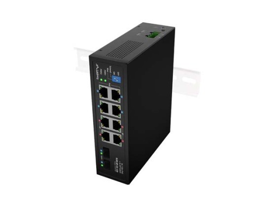 PREPÍNAČ LANBERG ILGE-8P-2S-120 ĽAHKÝ PRIEMYSELNÝ POE 4XBT 4XAT 2XSFP DIN GIGABITOVÝ ETHERNET