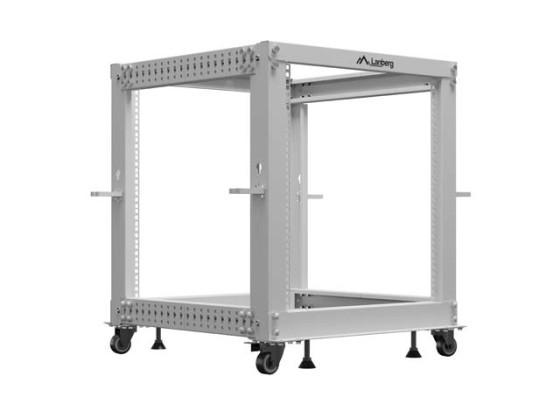 OTVORENÝ RACK 19" 12U 600X600-1100 NASTAVITEĽNÝ ŠEDÝ LANBERG