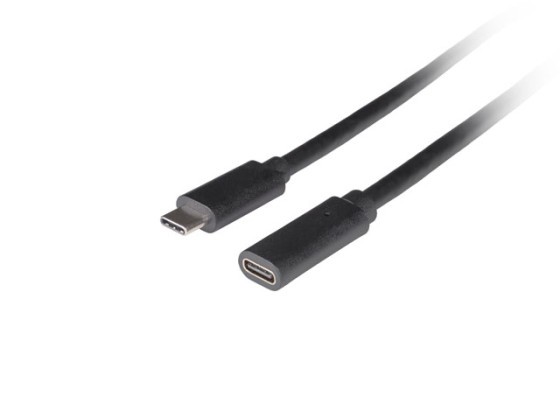 PREDLŽOVACÍ KÁBEL USB-C M/F 3.1 0,5 M ČIERNY LANBERG
