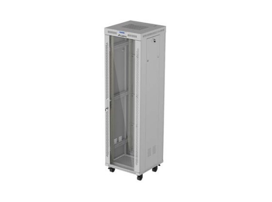 INŠTALAČNÁ SKRIŇA RACK 19" 42U 600X600 SIVÉ SKLENENÉ DVERE LCD LANBERG (FLAT PACK) V2