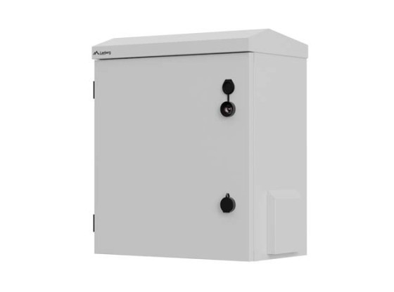 RACKOVÁ SKRÍŇ 10" NA MONTÁŽ NA STENU/STĺP, IP55, HERMETICKÁ, 420 × 300 × 500, ŠEDÁ, LANBERG (ZMONTOVANÁ)