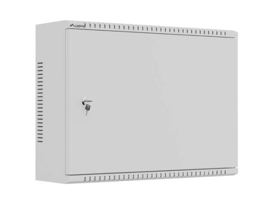 Montážna skriňa TPR 19" so sieťovanou doskou 560 × 420 × 180, sivá, LANBERG (zmontovaná)
