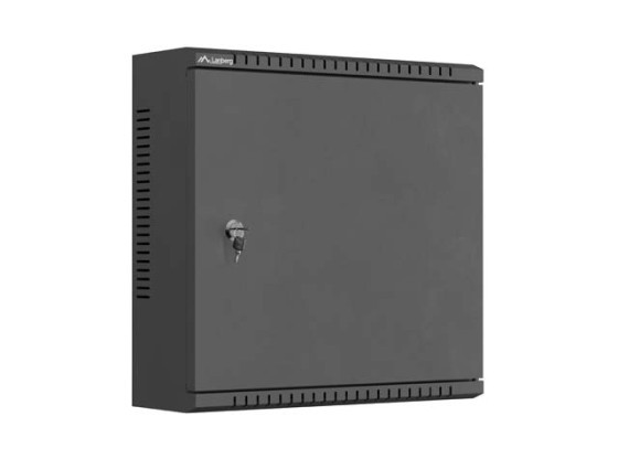 Montážna skrinka TPR 10" so sieťovou doskou 400 × 400 × 140, čierna, LANBERG (zmontovaná)
