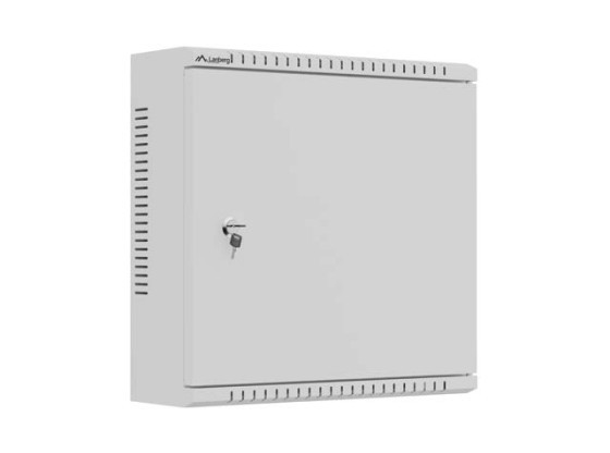 Montážna skriňa TPR 10" so sieťovanou doskou 400 × 400 × 140, sivá, LANBERG (zmontovaná)