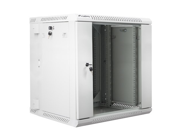 RACKOVÁ SKRIŇA 19" DVOJDIELNA NÁSTENNÁ 12U/600X600 (FLAT PACK) SIVÁ LANBERG