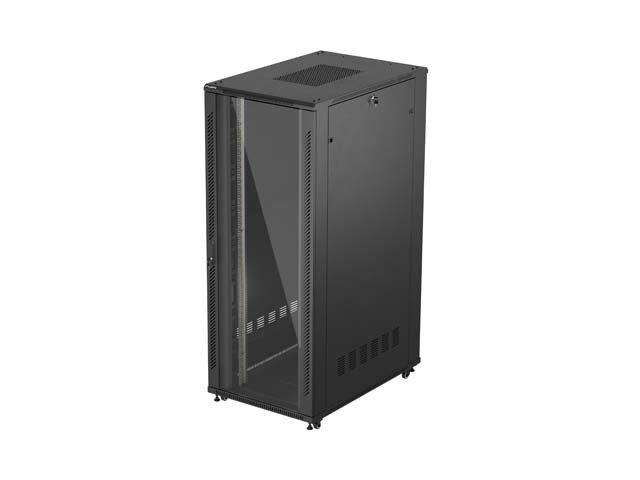 INŠTALAČNÁ SKRIŇA 19" 42U 800X1200 ČIERNE SKLENENÉ DVERE LANBERG (PLOCHÉ BALENIE)