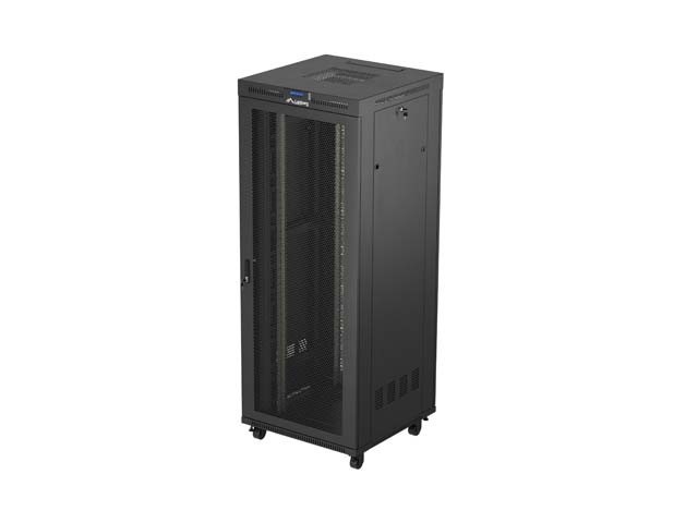 INŠTALAČNÁ SKRIŇA 19" 42U 800X800 ČIERNY LCD PERFOROVANÉ DVERE LANBERG (PLOCHÉ BALENIE)