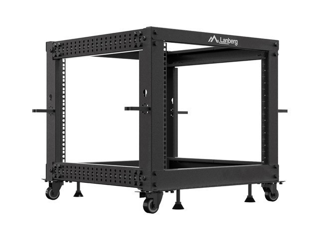 OTVORENÝ RACK 19" 9U 600X600-1100 NASTAVITEĽNÝ ČIERNY LANBERG