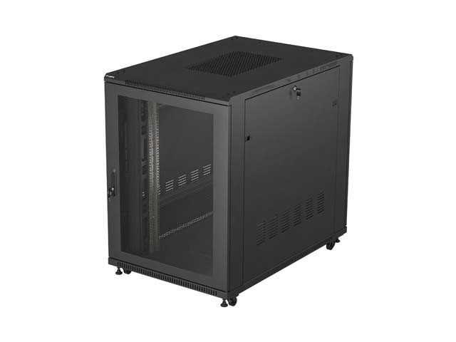 INŠTALAČNÁ SKRIŇA 19" 22U 800X1200 ČIERNE PERFOROVANÉ DVERE LANBERG (PLOCHÉ BALENIE)