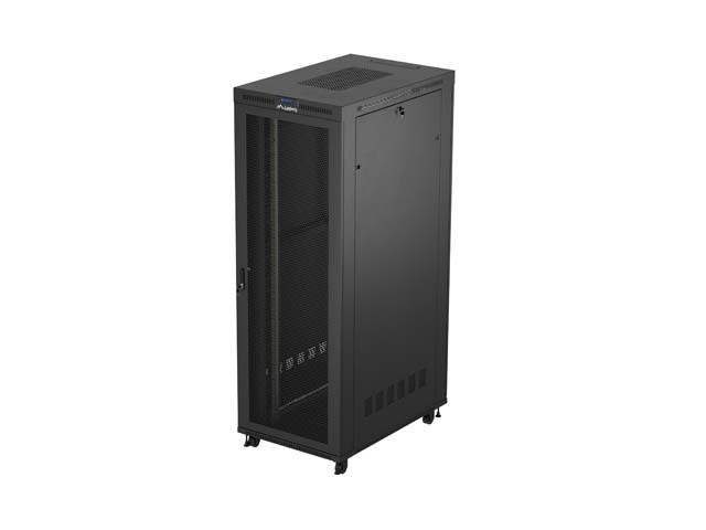 INŠTALAČNÝ STOJAN 19" 47U 800X1200 ČIERNY LCD PERFOROVANÉ DVERE LANBERG (FLAT PACK) V2