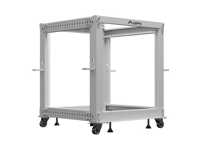 OTVORENÝ RACK 19" 12U 600X600-1100 NASTAVITEĽNÝ ŠEDÝ LANBERG